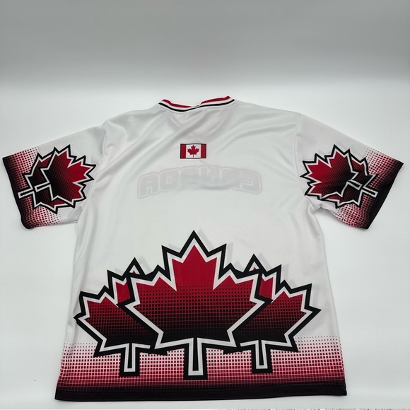 Canada Leaf Hockey Jersey Shirt Teepee Sports‎ Men’s Size Medium M Red White - Picture 7 of 7
